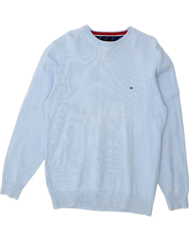 Final Markdown TOMMY HILFIGER Womens Boat Neck Jumper Sweater UK 16 Large Blue Cotton Final Markdown TOMMY HILFIGER Womens Boat Neck Jumper Sweater UK 16 Large Blue Cotton