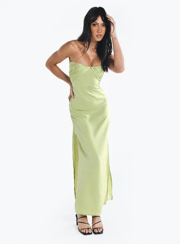 Best Bargains Irena Strapless Maxi Green