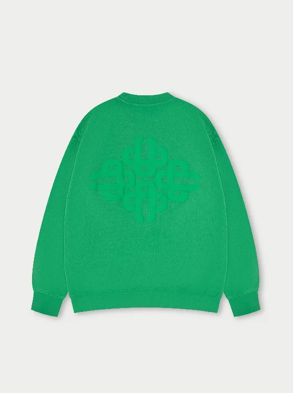 Now or Never EMBLEM OVERSIZED SWEATSHIRT - WASHED GREEN