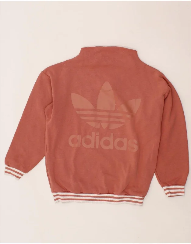 ADIDAS Womens Oversized Graphic Sweatshirt Jumper UK 8 Small Pink Cotton