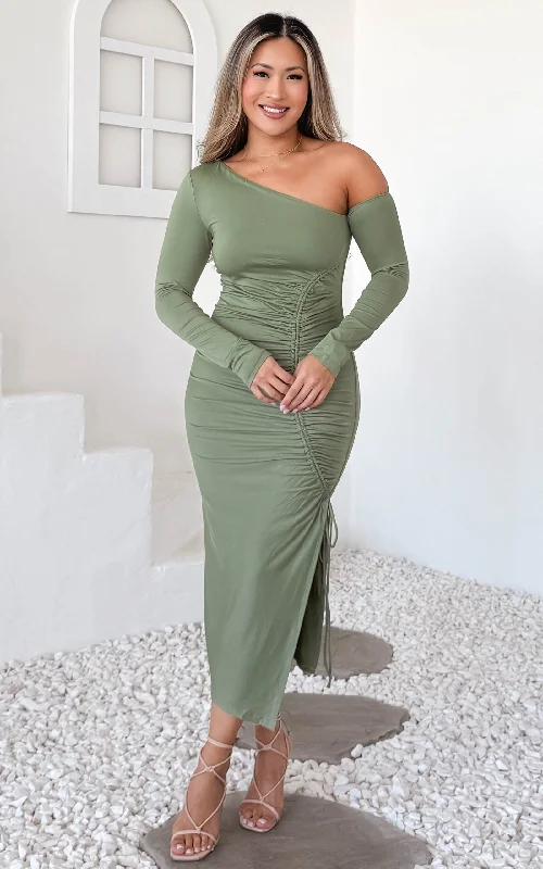 Buy Now Sarah Midi Dress - Sage