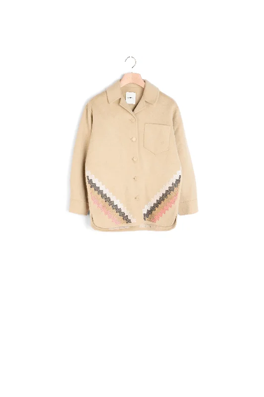 Deep Discounts Manteau en laine à broderies