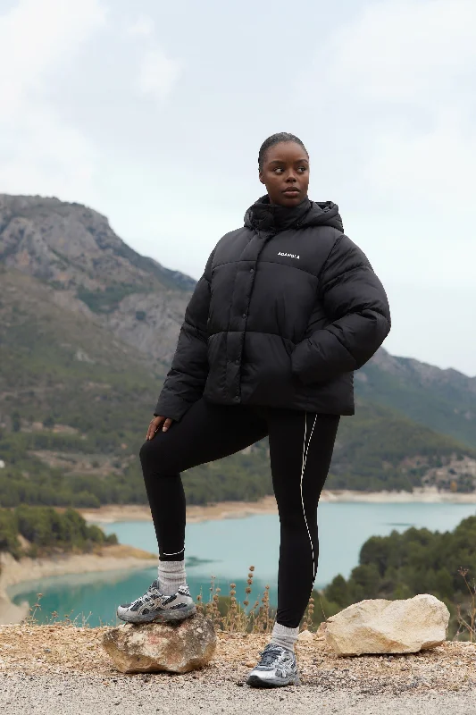 Overstock Oversized Puffer Jacket - Black