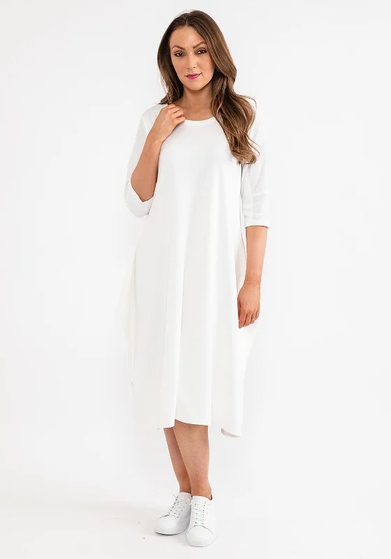 Special Price Ever Sassy Balloon Hem Jersey Midi Dress, Off White