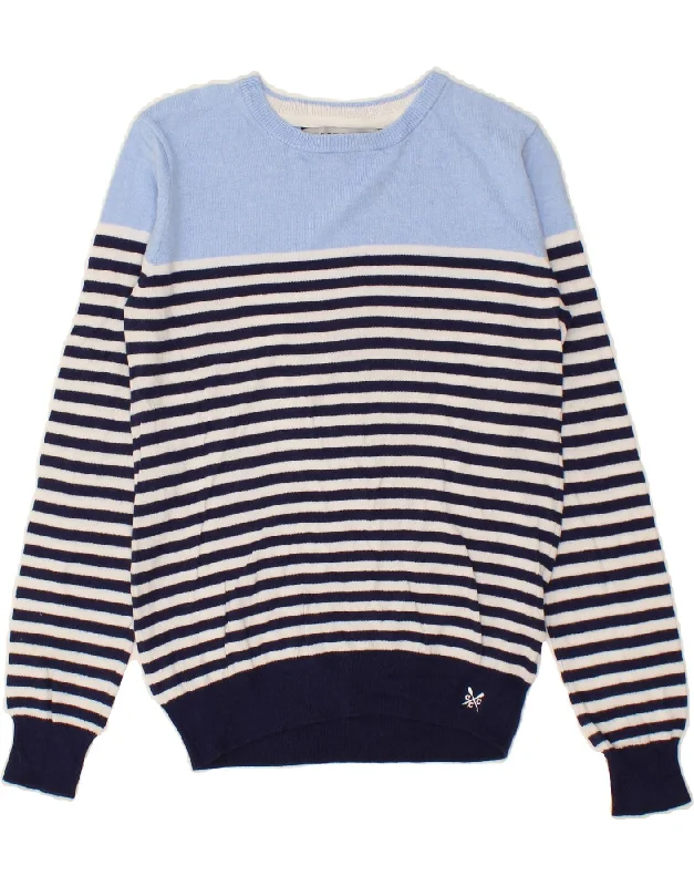 Bargain Prices CREW CLOTHING Womens Boat Neck Jumper Sweater UK 12 Medium Blue Striped Bargain Prices CREW CLOTHING Womens Boat Neck Jumper Sweater UK 12 Medium Blue Striped