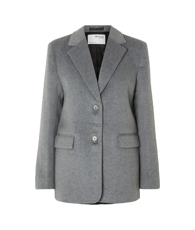 Final Markdown Classic Single-breasted Blazer - Grey