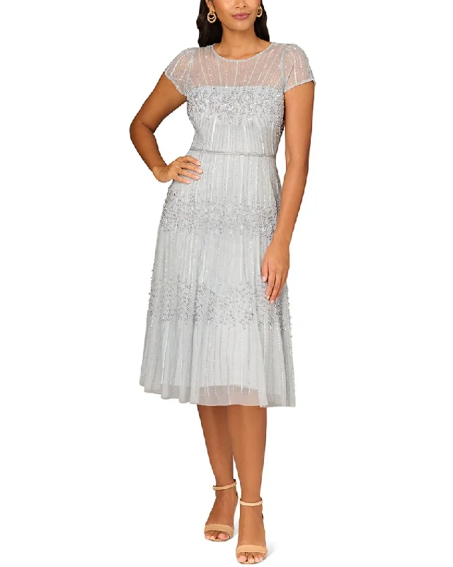 Best Deals Aidan Mattox Fully Beaded Midi Dress
