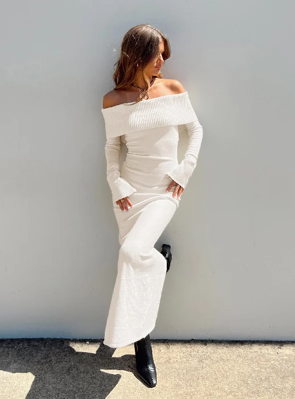 Daily Deals Louden Off The Shoulder Maxi Dress Cream