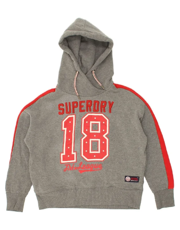 Weekend Special SUPERDRY Womens Oversized Graphic Hoodie Jumper UK 10 Small Grey Cotton Weekend Special SUPERDRY Womens Oversized Graphic Hoodie Jumper UK 10 Small Grey Cotton
