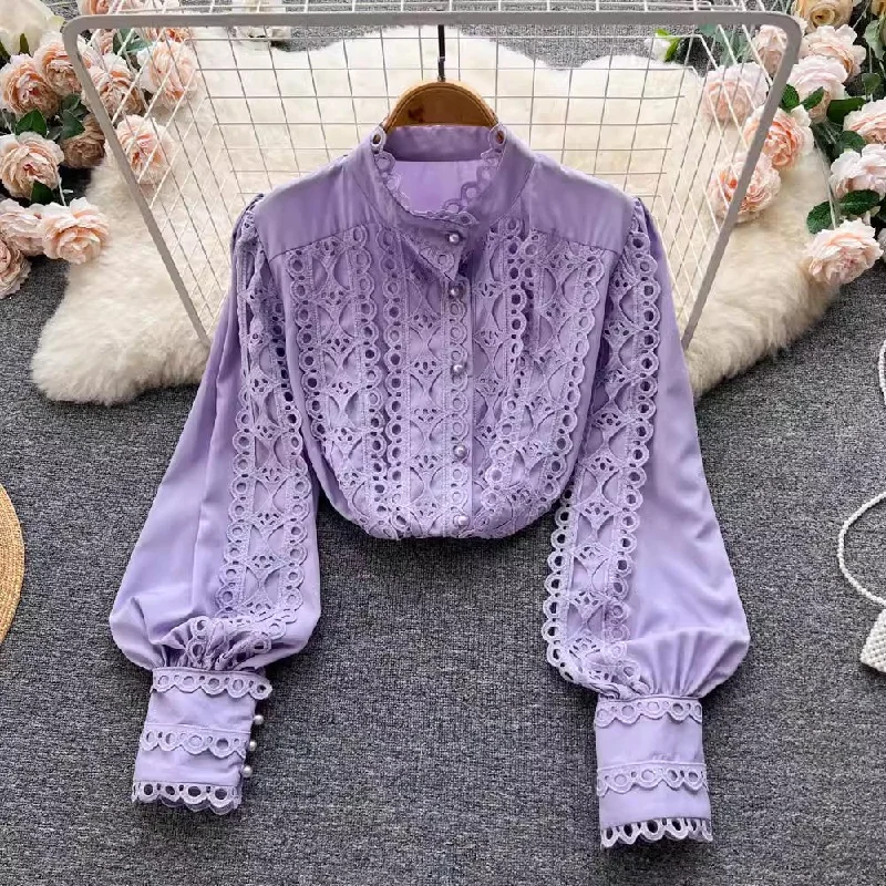 Mega Deal design long-sleeved shirt tops for women beautiful shirts     S4626