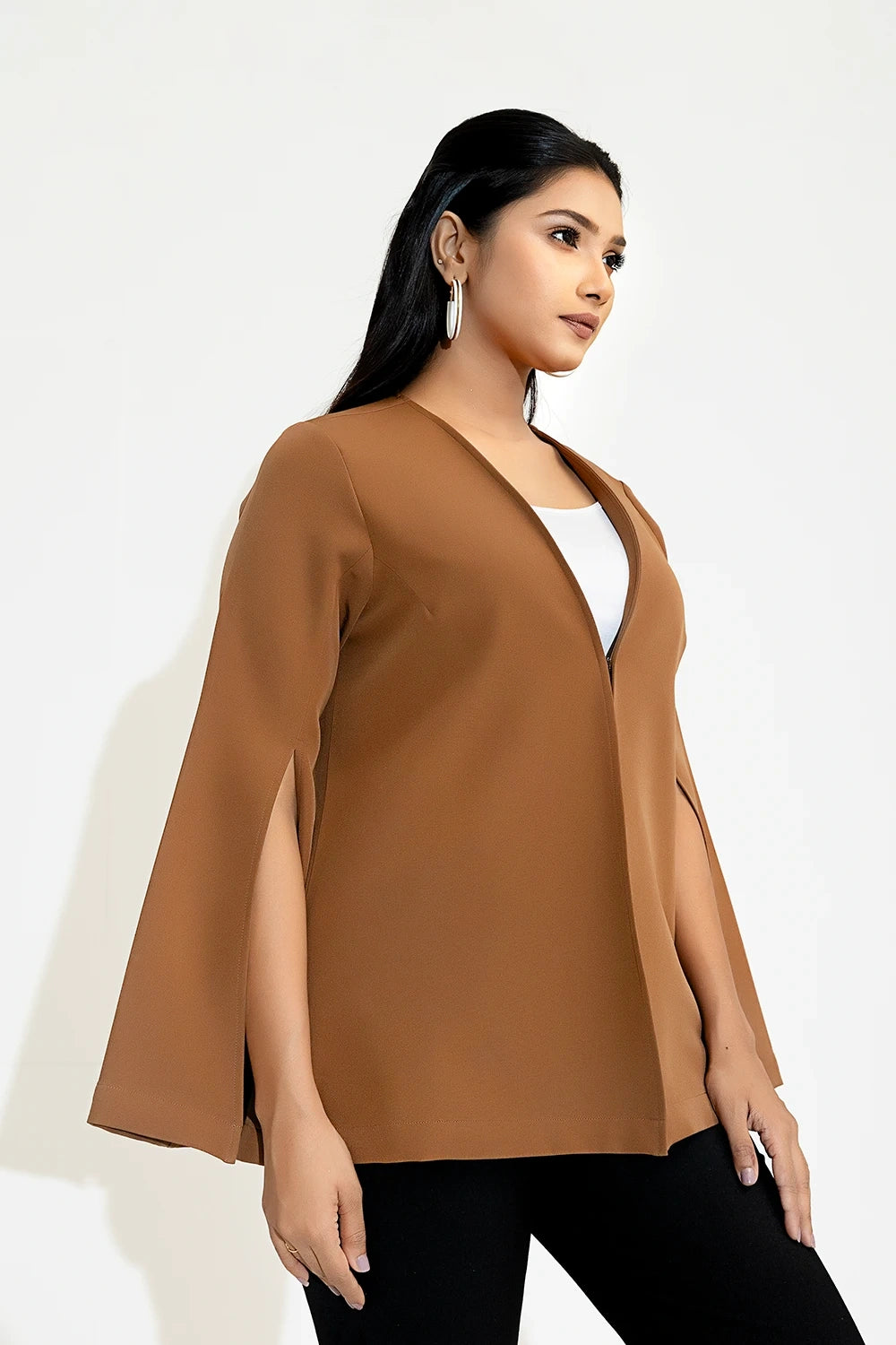 Cape Sleeve Semi-Formal Coat