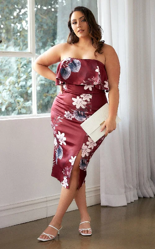 Shop and Save Trisha Dress - Wine Floral