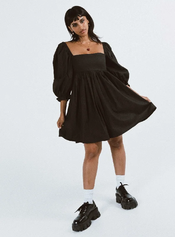 Super Bargain Bohen Mini Dress Black
