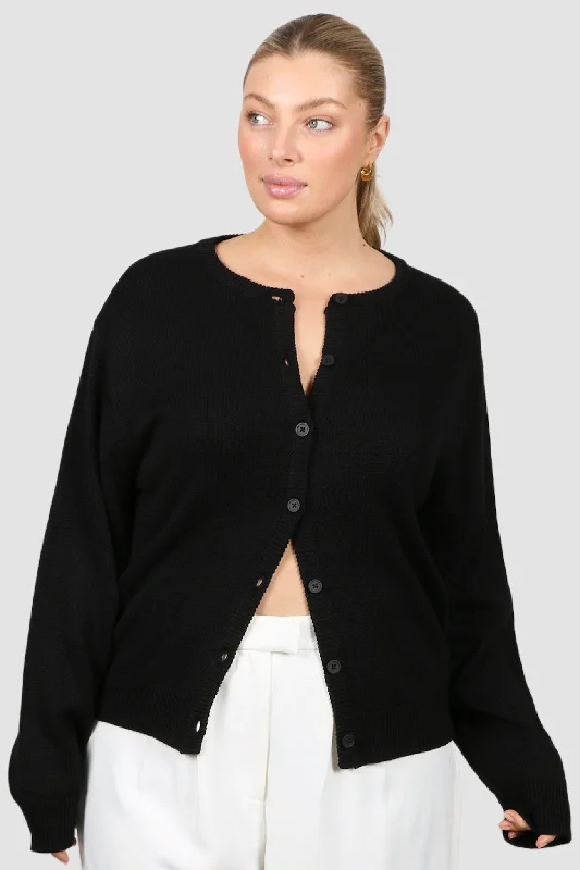 TIME-Limited Offer WILLOW KNIT CARDIGAN BLACK