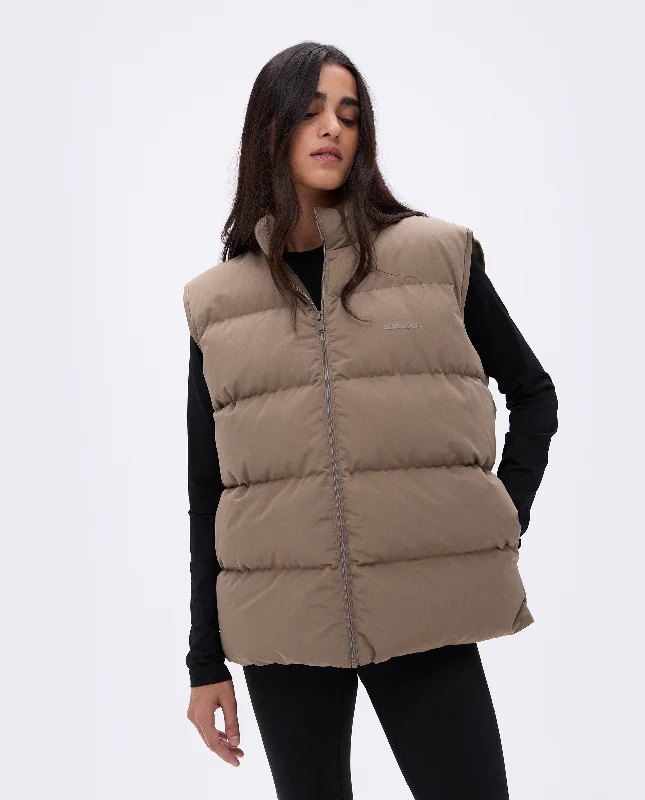 Overstock Padded Oversized Gilet - Cocoa Brown