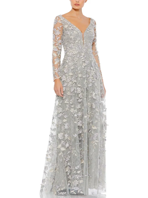 Womens Embellished Formal Evening Dress