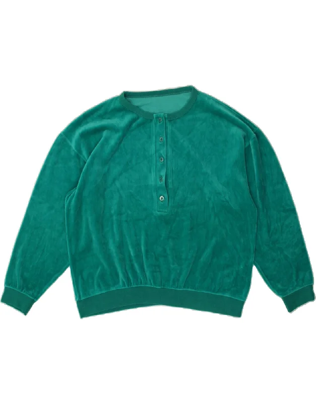 Early Access VINTAGE Womens Oversized Sweatshirt Jumper UK 18 XL Green