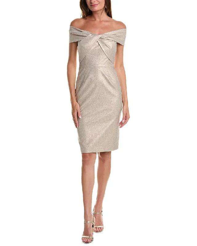 Deal Dash Teri Jon by Rickie Freeman Off-The-Shoulder Sheath Dress