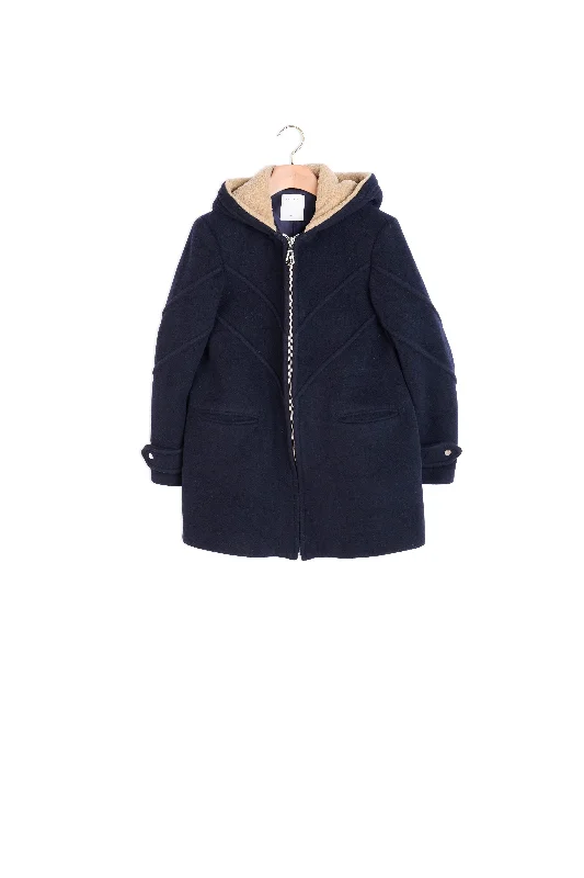 Extra Savings Manteau à capuche en drap de laine