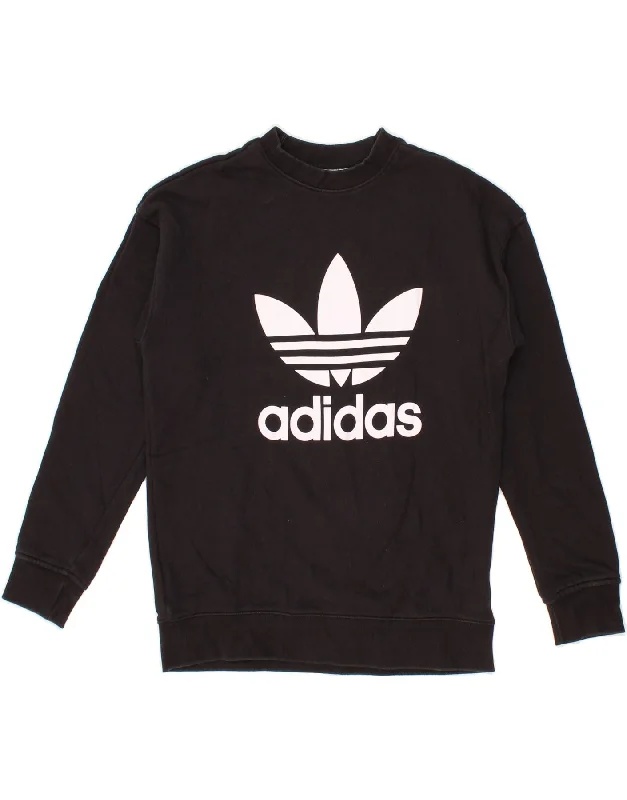 Online Specials ADIDAS Womens Loose Fit Graphic Sweatshirt Jumper UK 4 XS Black Cotton Online Specials ADIDAS Womens Loose Fit Graphic Sweatshirt Jumper UK 4 XS Black Cotton