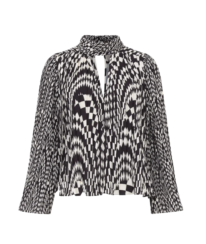 Price Fest Fern Arie Pleated Ella Crepe Top - Multi