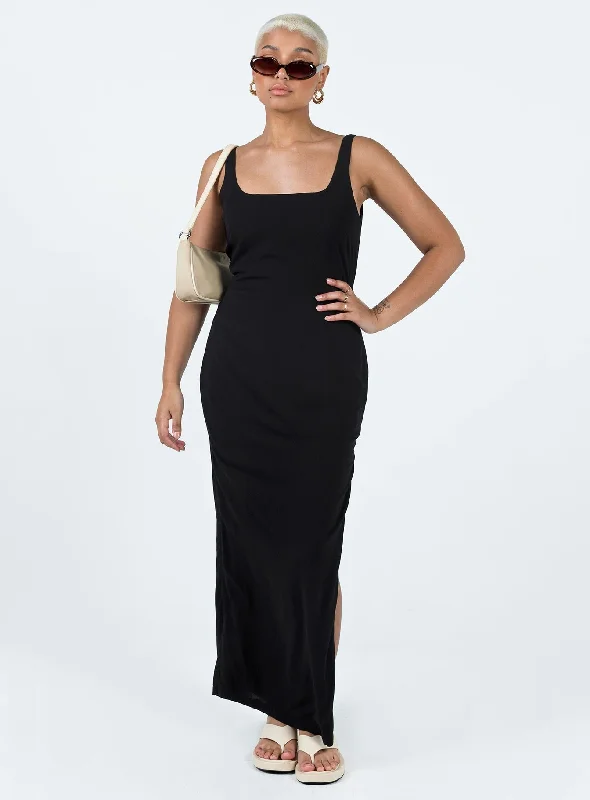 Special Savings Shanaeya 90s Maxi Dress Black