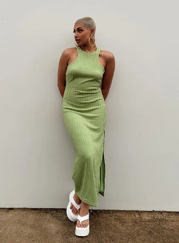 Factory Direct Sale Kamala Maxi Dress Green