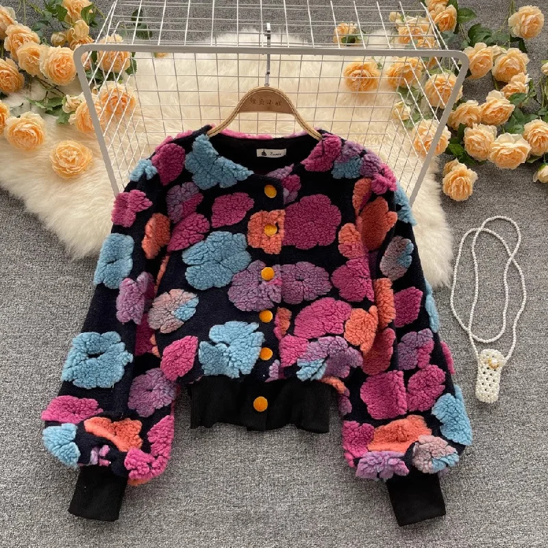 Amazing Deals floral cardigan short jacket women      S4486