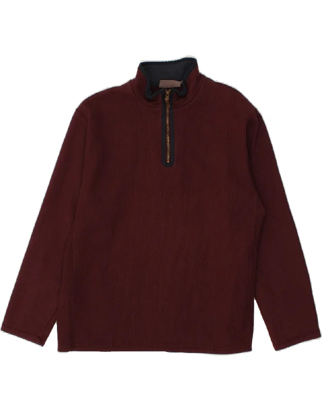 Deal Mania MOUNTAIN WAREHOUSE Womens Zip Neck Sweatshirt Jumper UK 22 3XL Burgundy