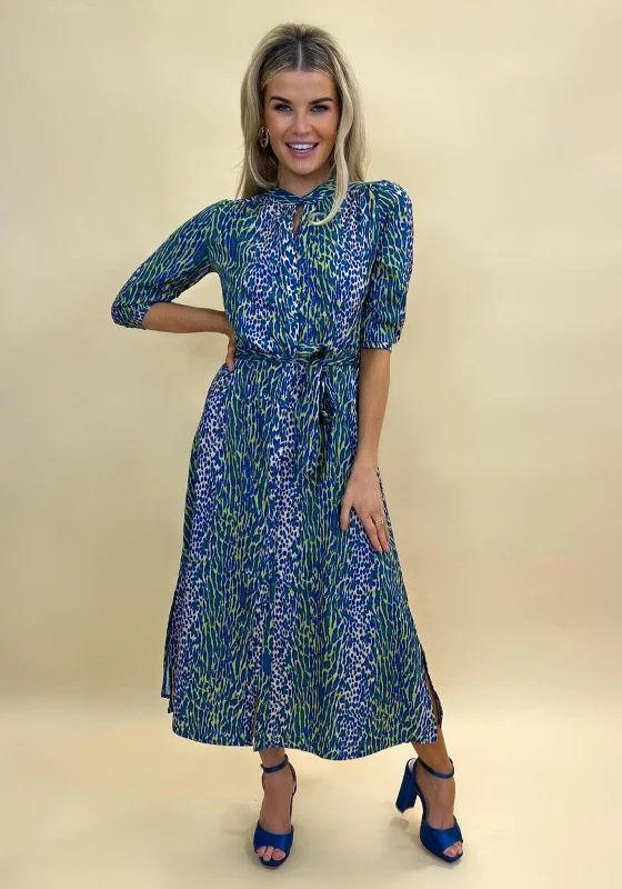 Value Deals Kate & Pippa Capri Animal Print Midi Dress, Green Multi