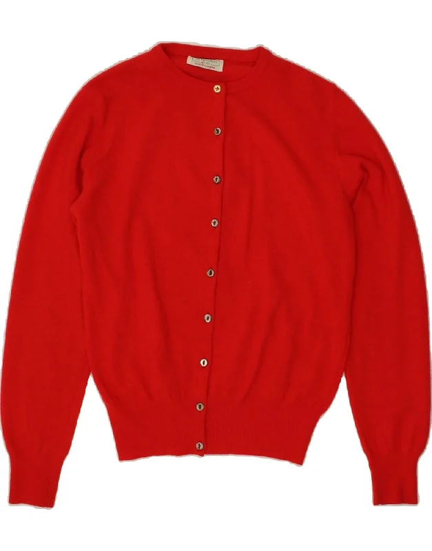 BENETTON Womens Cardigan Sweater IT 50 XL Red Wool