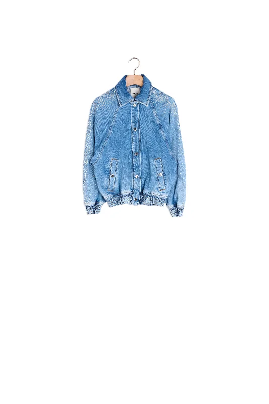 Price Reduction Blouson en jean orné de strass