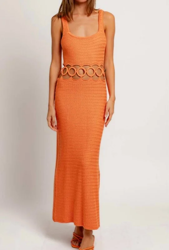 Crochet Dress In Orange