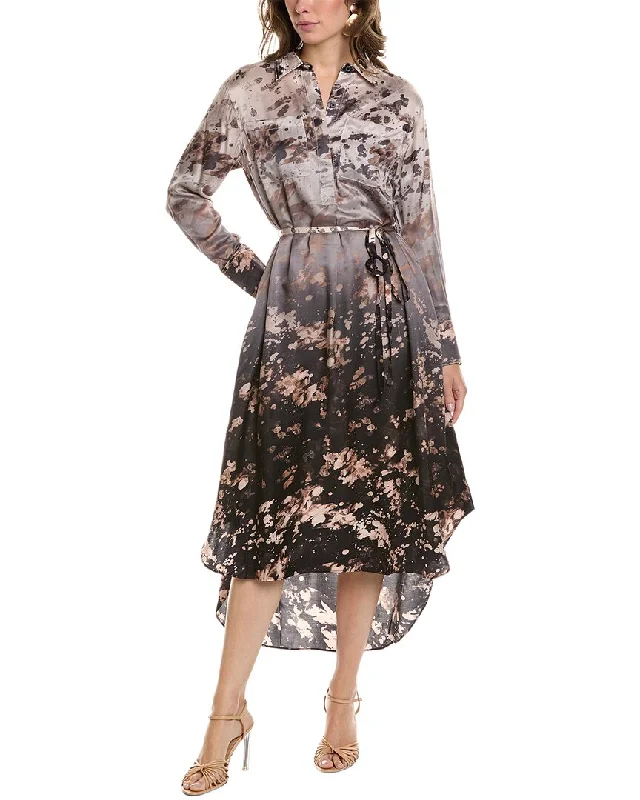 Crazy Deals AllSaints Eva Gaia Silk-Blend Shirtdress