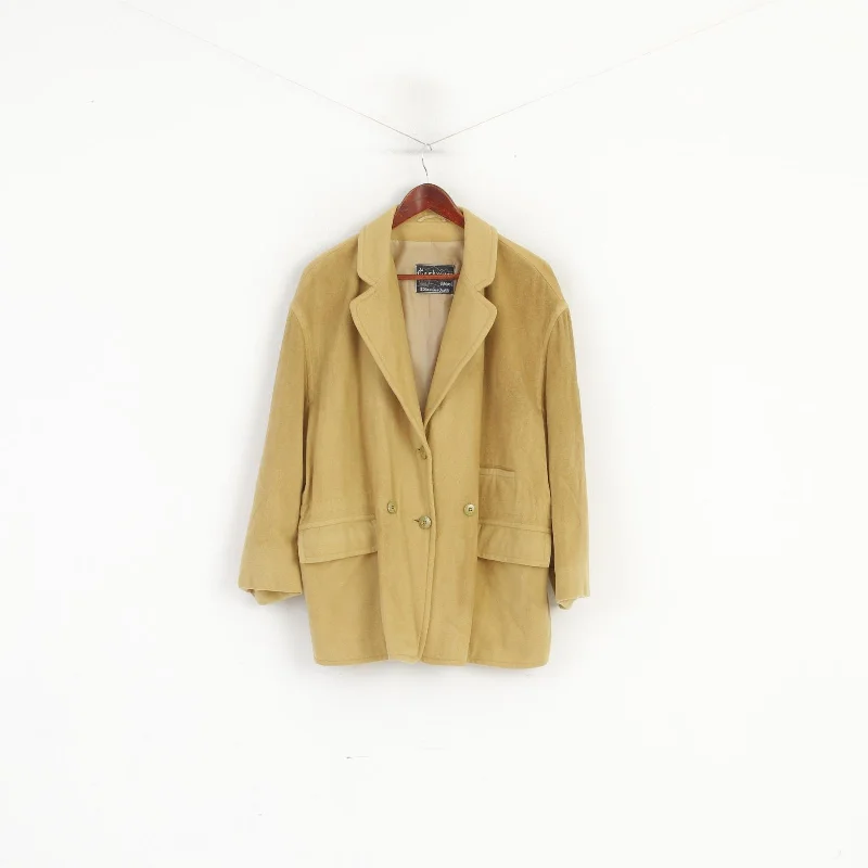 Value Deals Toni Dress Women 46 XL Jacket Mustard Wool Cashmere Vintage Oversize Double Breasted Top