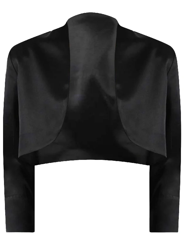 Special Savings Dressy Satin 3/4 Sleeve Bolero Shrug Jacket