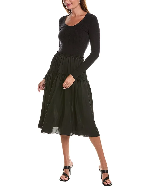 Great Bargains Theory Wool-Blend Midi Dress