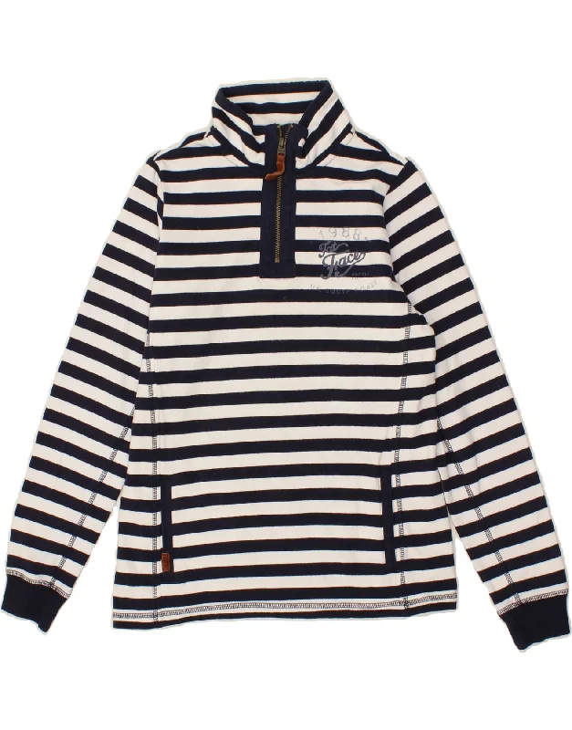 Exclusive Savings FAT FACE Womens Graphic Zip Neck Sweatshirt Jumper UK 12 Medium Navy Blue