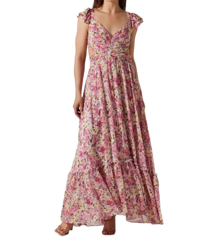 Primrose Dress In Pink Floral