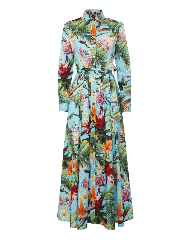 Extra Discounts Long Shirt Dress Flowers