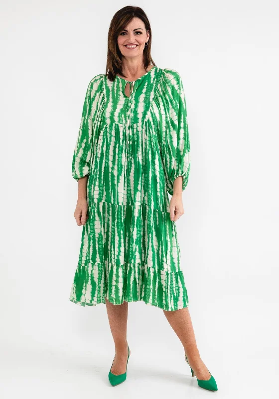 Early Access d.e.c.k. by Decollage One Size Print Smock Dress, Green