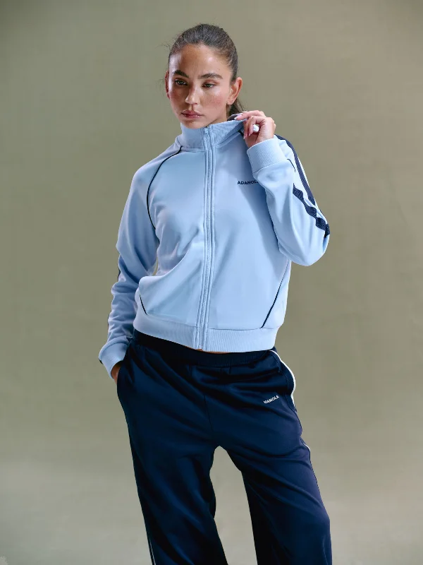 Huge Discounts Jersey Track Jacket - Powder Blue
