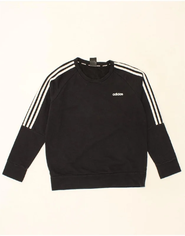 ADIDAS Womens Sweatshirt Jumper UK 16/18 Large Black Cotton