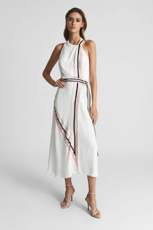 Unmissable Offer IRIS STRIPE HALTER  MIDI