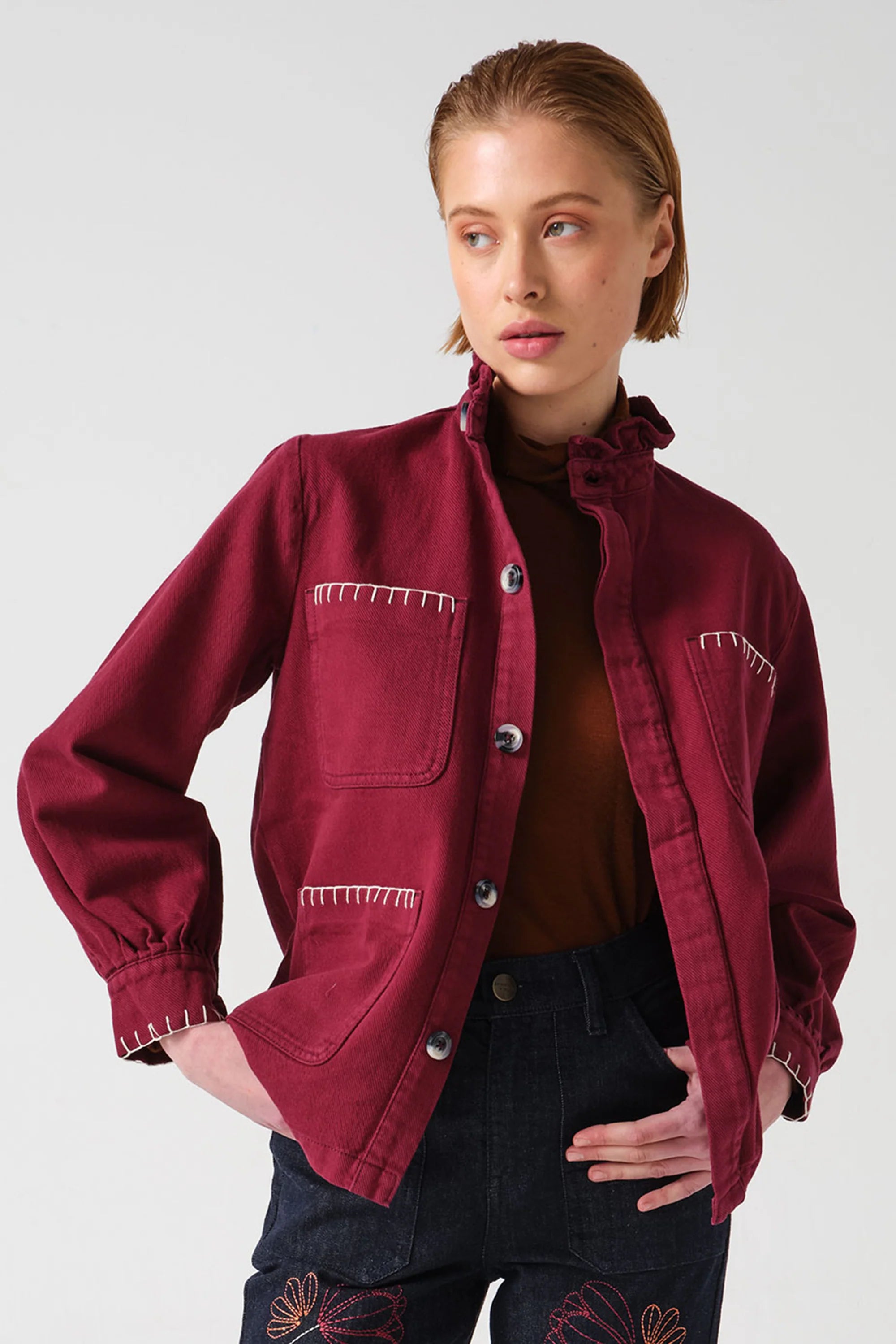 Big Discounts Seventy & Mochi Pablo Jacket - Burgundy