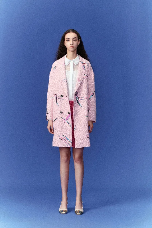 Incredible Offers Contemporary Double-Breasted Business Women Midi Coat