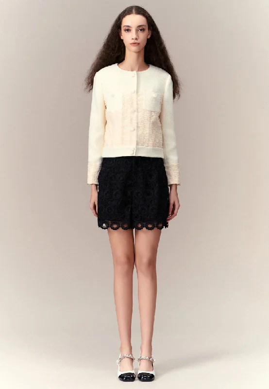 Epic Deals Crease-detail Patchwork Long Sleeves Jacket