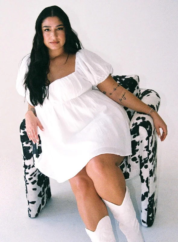 Super Sale Let's Dance Mini Dress White Curve