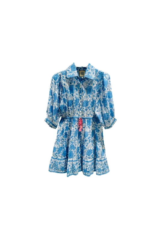 Price Break Women's Blair Mini Dress In Blue Floral