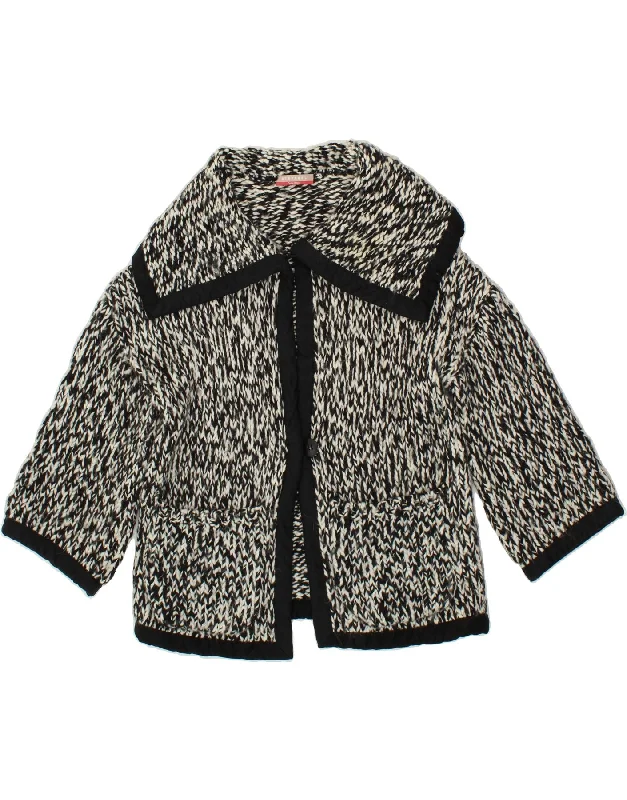 Limited Quantity STEFANEL Womens Oversized 3/4 Sleeve Cardigan Sweater UK 10 Small Grey